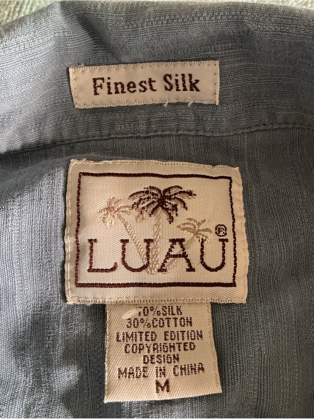 Luau Blue Silk-Cotton Shirt - 'Finest Silk'